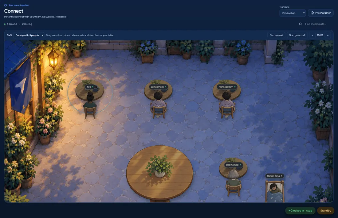 Blue Kite Ops virtual café
